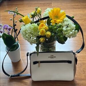 Coach Crossbody Bag in Cream and Black